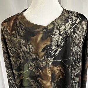 Mossy Oak Men's 2XL Shirt Camo Mock Nk Long Sleeve Hunting Performance Vaportec